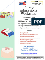 Flyer - College Admissions Workshop