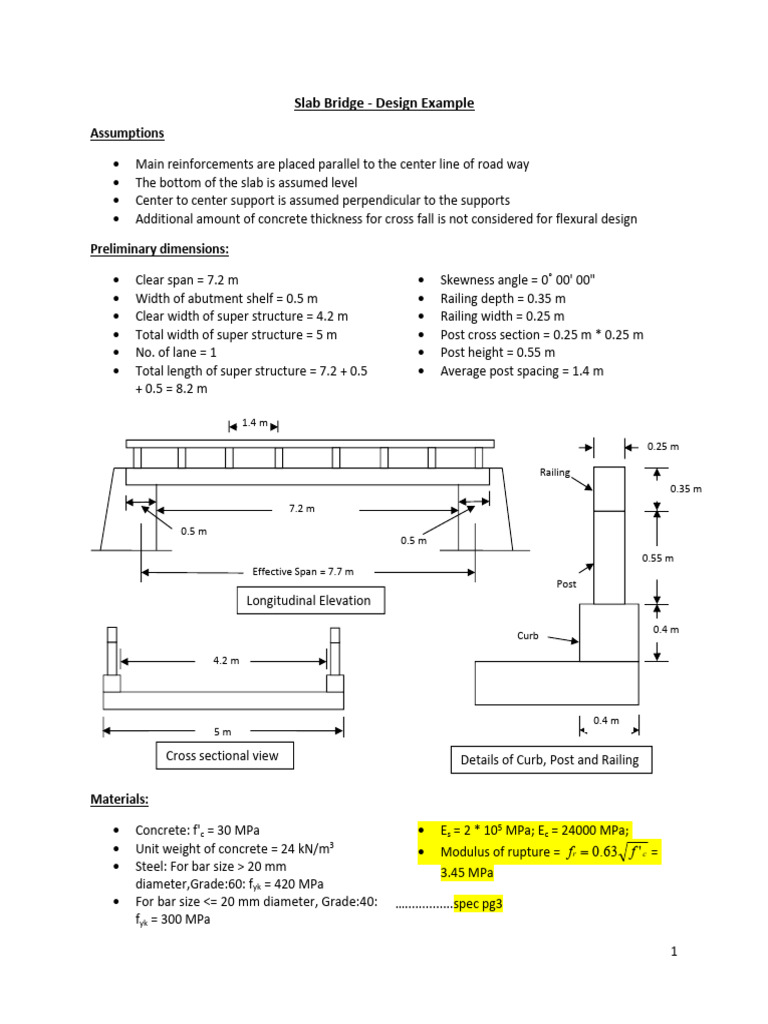 Slab Bridge Soft | PDF | Length | Mechanical Engineering