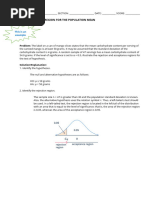 4 Rejection Region For The Population Mean