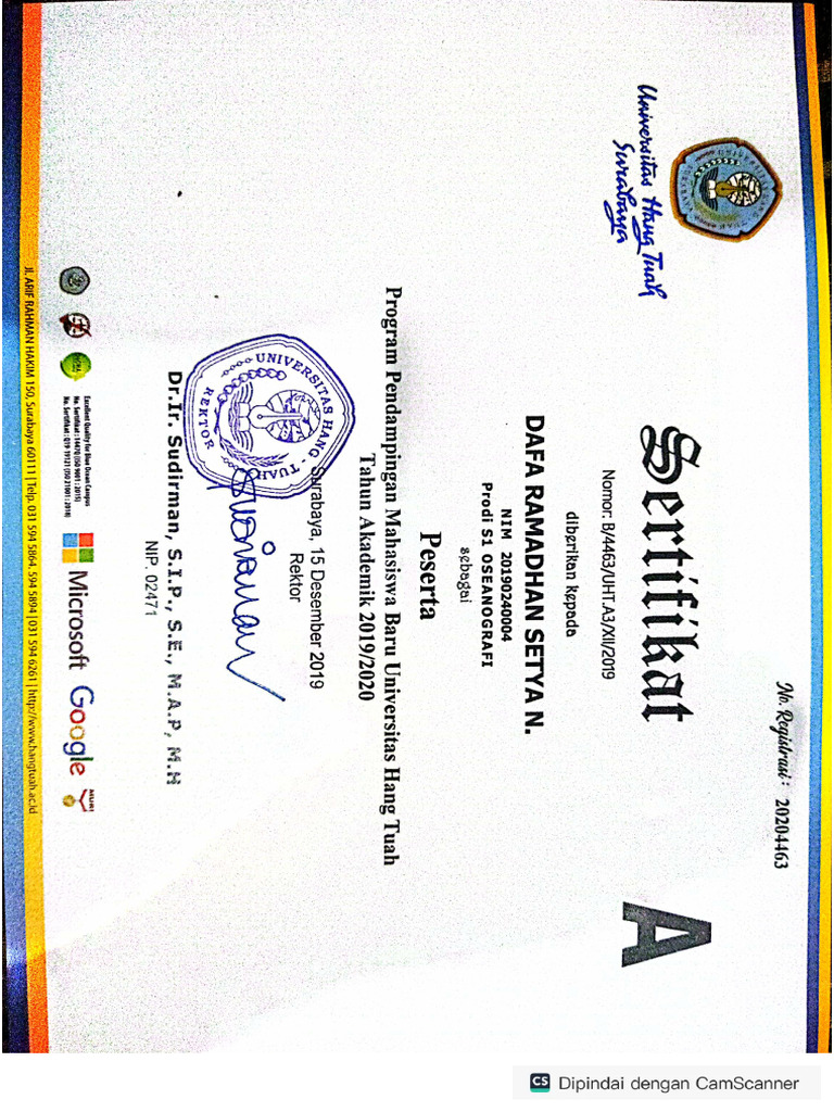 Sertifikat Prodam | PDF