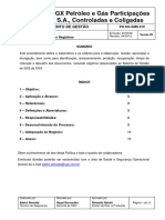PG OG SMS 010 - Procedimentos de Controle de Documentos e Registros