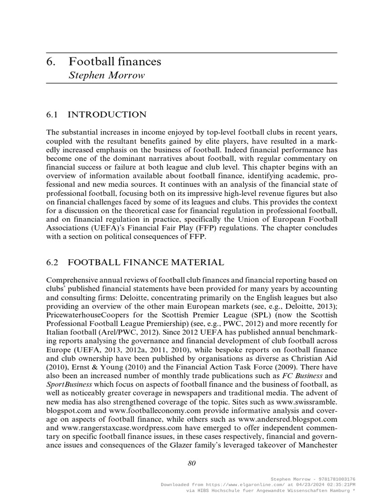 Football Finance Overview and Challenges | PDF | Expense | Fair Value