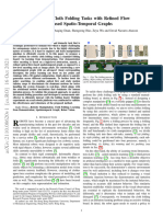 Learning Cloth Folding Tasks With Refined Flow Based Spatio-Temporal Graphs