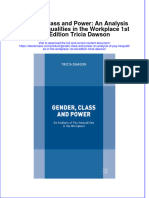 Gender Class and Power An Analysis of Pay Inequalities in The Workplace 1St Ed Edition Tricia Dawson Full Chapter