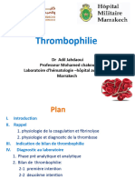 Cours Thrombophilie DR Adil Jahdaoui