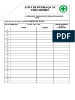 LISTA DE PRESENÇA TREINAMENTO Trabalho em Altura - Cópia