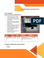 Informe Tecnicos LP de Equipo Bps c1