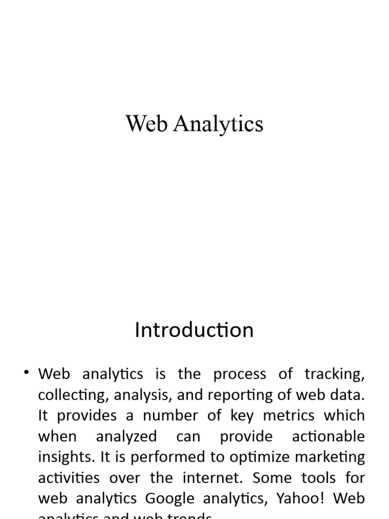 Web Analytics | PDF | Information Technology | Human Communication