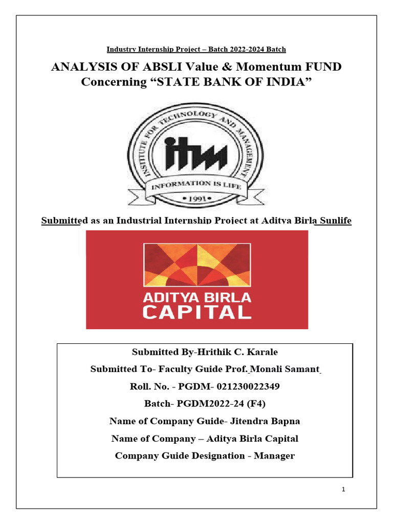 ABSLI Value & Momentum Fund Analysis | PDF | Banks | Consumer Confidence