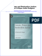 Gender Power and Restorative Justice A Feminist Critique Jodie Hodgson Full Chapter