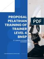 Proposal Pelatihan TOT BNSP LEVEL 4 PT. Garuda Systrain Interindo Update Q4 2023