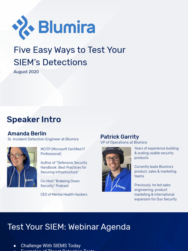 Test Your SIEM: 5 Effective Methods | PDF | Malware | Security