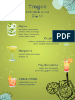 Menú Documento A4 Carta de Tragos Coctelería Tropical Restaurante Bar Verde Aqua - 20230906 - 190410 - 0000