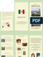 Folleto Tríptico Turismo en La Ciudad de México Simple Verde