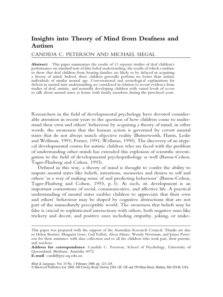 Autism 4 pdf theory of mind autism spectrum