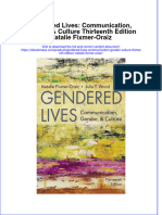Gendered Lives Communication Gender Culture Thirteenth Edition Natalie Fixmer Oraiz Full Chapter