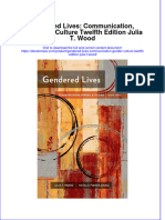 Gendered Lives Communication Gender Culture Twelfth Edition Julia T Wood Full Chapter