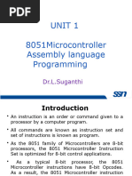 UNIT I The 8051 Microcontroller Instruction Set Edited