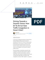 Driving Towards A Smarter Future - How IoT & AI Can Ease Traffic Congestion in Smart Cities - LinkedIn