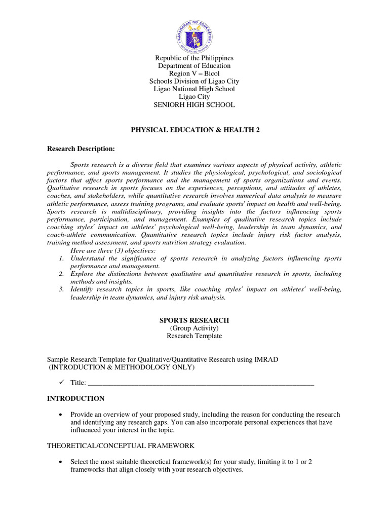 Sports Research Download Free PDF Methodology Quantitative Research