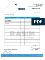 HP 355 Receipt