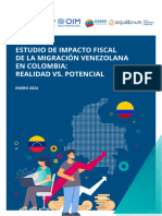 Estudio Del Impacto Fiscal de La Migración Venezolana en Colombia