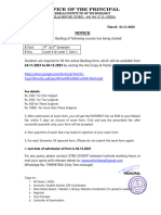 Notice - Backlog Exam Form