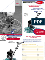 Allanadora Simple CIPSA de 36 - Con Motor HONDA 5.5 HP