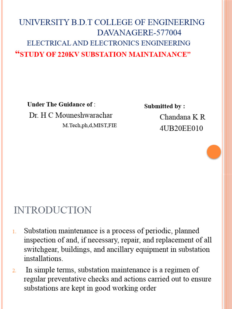 220kV Substation Maintenance Overview | PDF | Electrical Substation ...