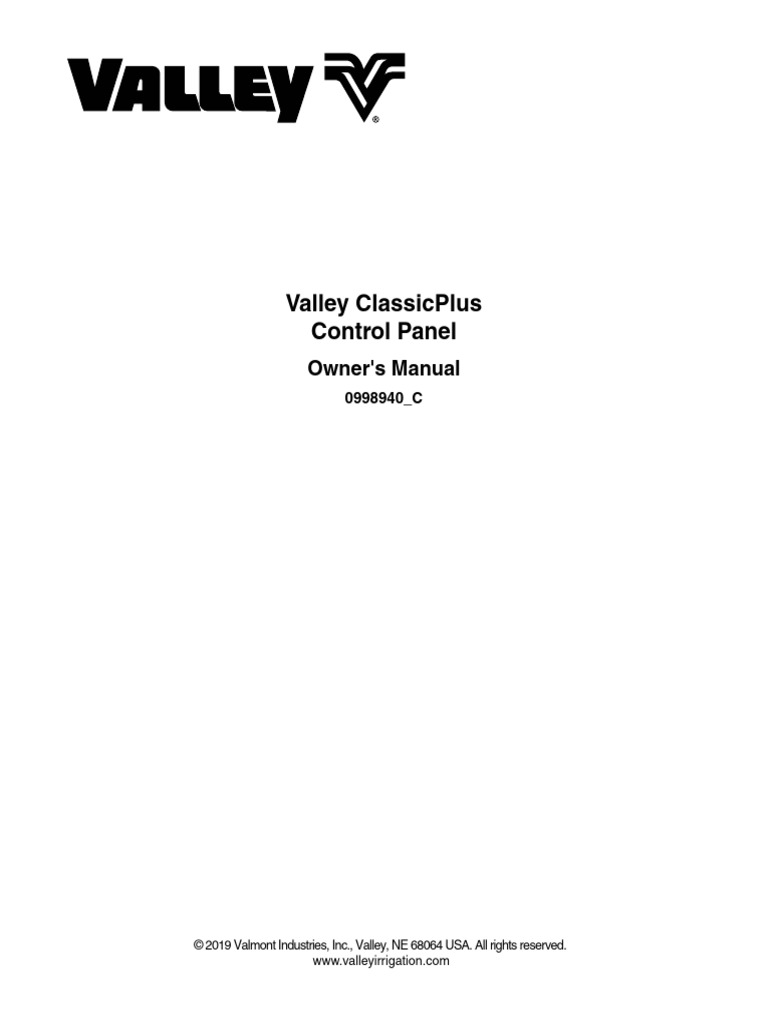 Valley ClassicPlus Control Panel Manual | PDF | Electrical Engineering ...