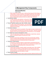 MH - Classroom Management Key Components