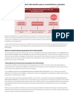 Teoría Del Procesamiento de La Información - Qué Es, Características y Ejemplos