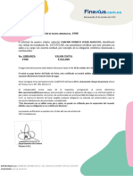Certificado de Deuda Chacari Domico Cesar Augusto 1.073.976.365
