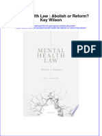 Mental Health Law Abolish or Reform Kay Wilson Download PDF Chapter