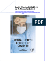 Mental Health Effects of Covid 19 Ahmed A Moustafa Editor Download PDF Chapter