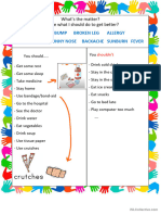 Speaking Activity On Illnesses