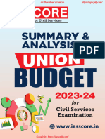 Gs Score Budget Summary - 2023-24
