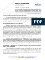 Las 10 Preguntas Más Frecuentes Sobre El Pensamiento Crítico