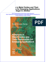 Advances in Metal Oxides and Their Composites For Emerging Applications Sagar D Delekar Full Chapter