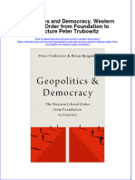 Geopolitics and Democracy Western Liberal Order From Foundation To Fracture Peter Trubowitz Full Chapter