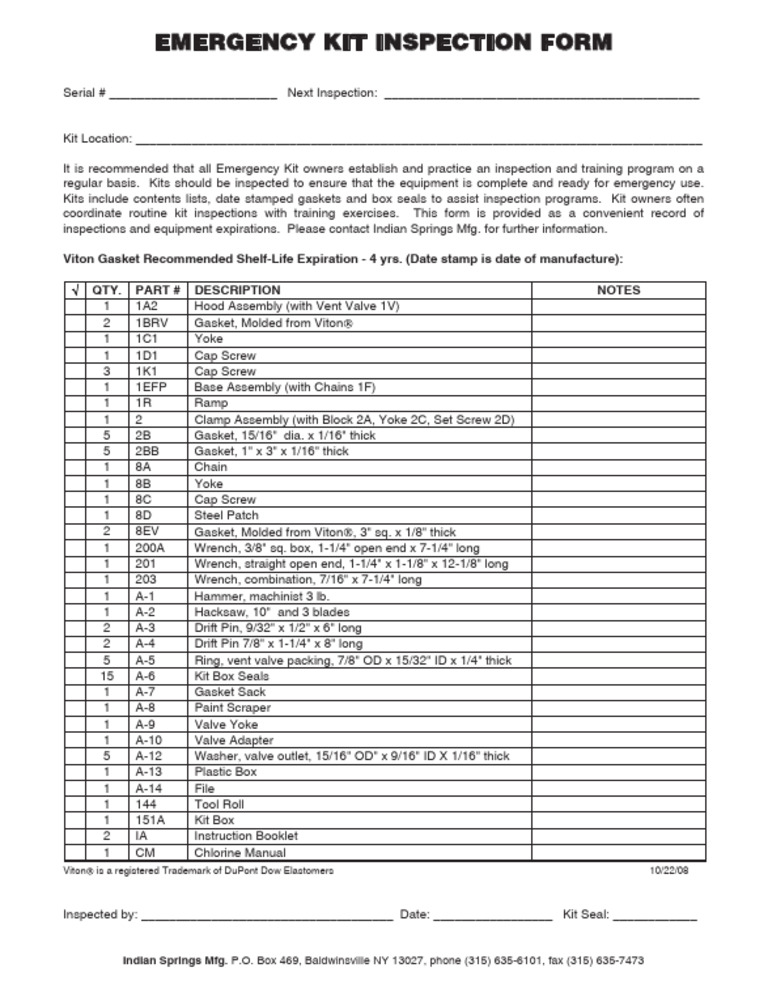 InspectForm A Pre 2013 1 | PDF