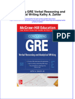 Conquering Gre Verbal Reasoning And Analytical Writing Kathy A Zahler full chapter