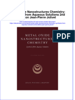 Metal Oxide Nanostructures Chemistry Synthesis From Aqueous Solutions 2Nd Edition Jean Pierre Jolivet Download PDF Chapter