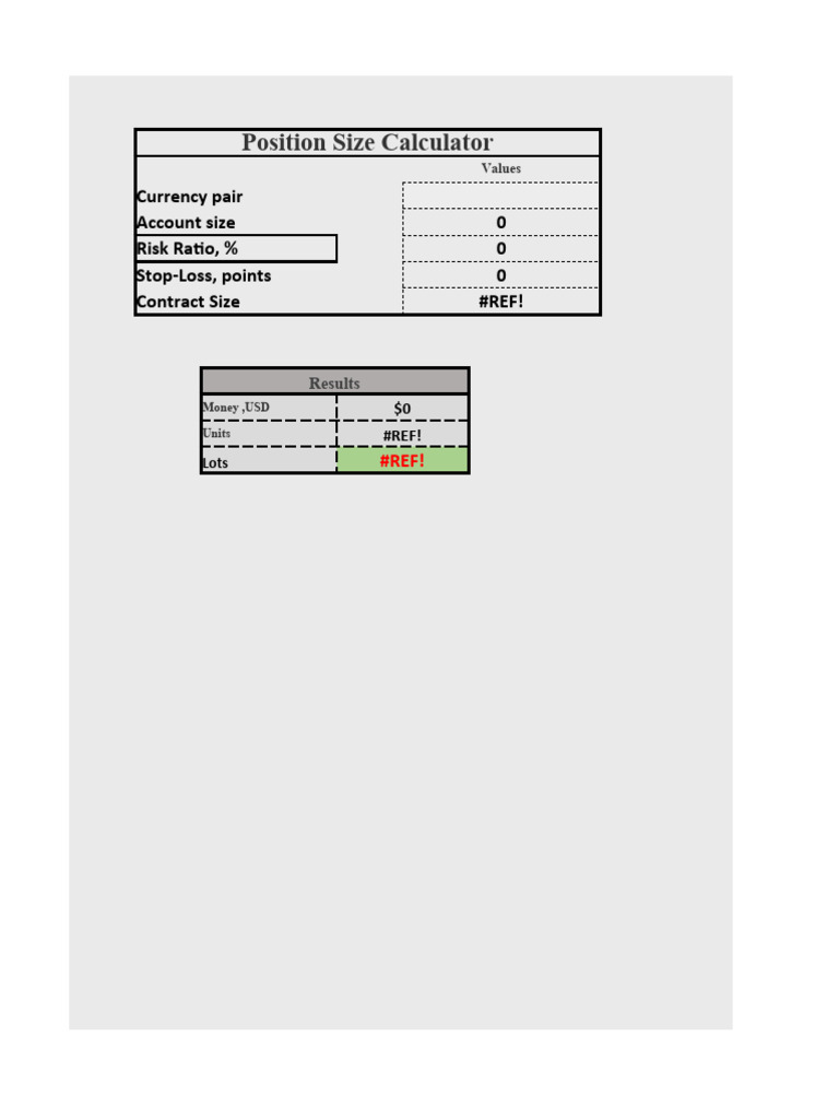 Forex Position Size Calculator Guide | PDF | International Finance | Trade