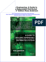Security Engineering A Guide To Building Dependable Distributed Systems 3 Edition Ross Anderson Full Download Chapter