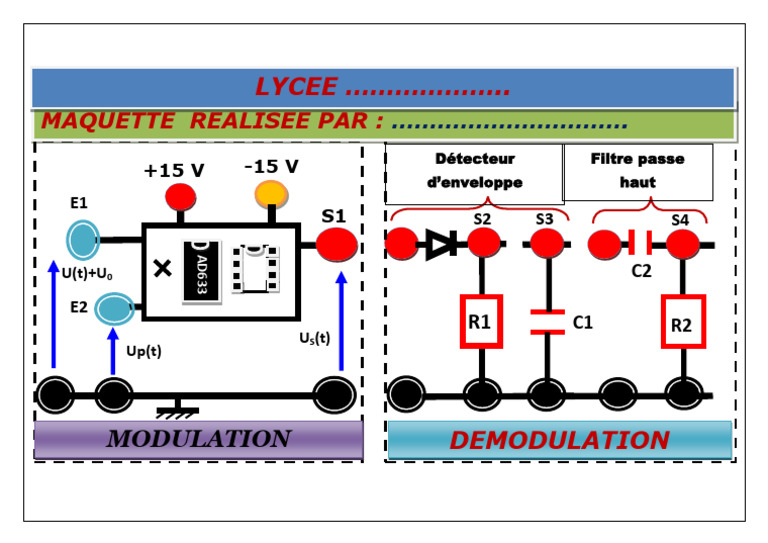 Schéma de modulation et démodulation AD633 | PDF