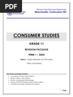 Consumer Studies Grade 11 Term 1 Revision Packet - 2024