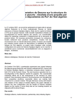 Les Effets de L'implantation de Danone Sur La Structure Du Marché Algérien Des Yaourts - Résultats D'une Enquête Par Entretien Auprès Des Dépositaires de PLF de L'est Algérien