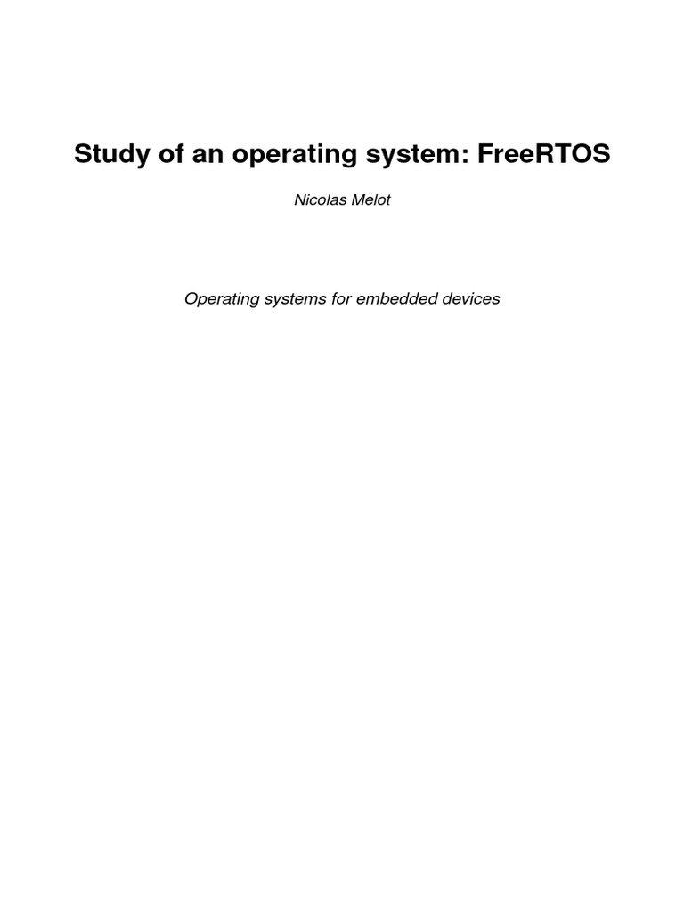 FreeRTOS Overview and Task Management | PDF | Scheduling (Computing ...