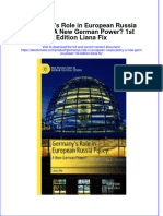 Germanys Role In European Russia Policy A New German Power 1St Edition Liana Fix full chapter